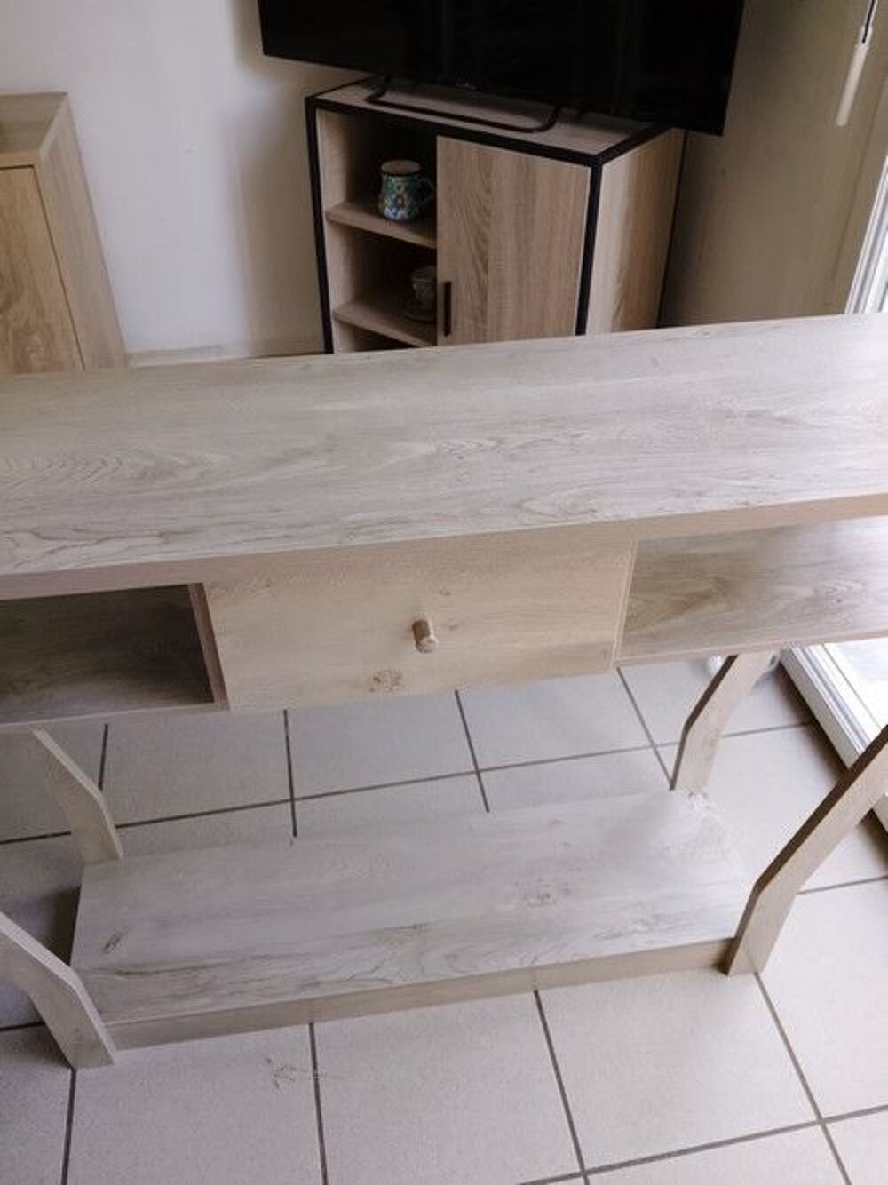 console bois gris Meubles