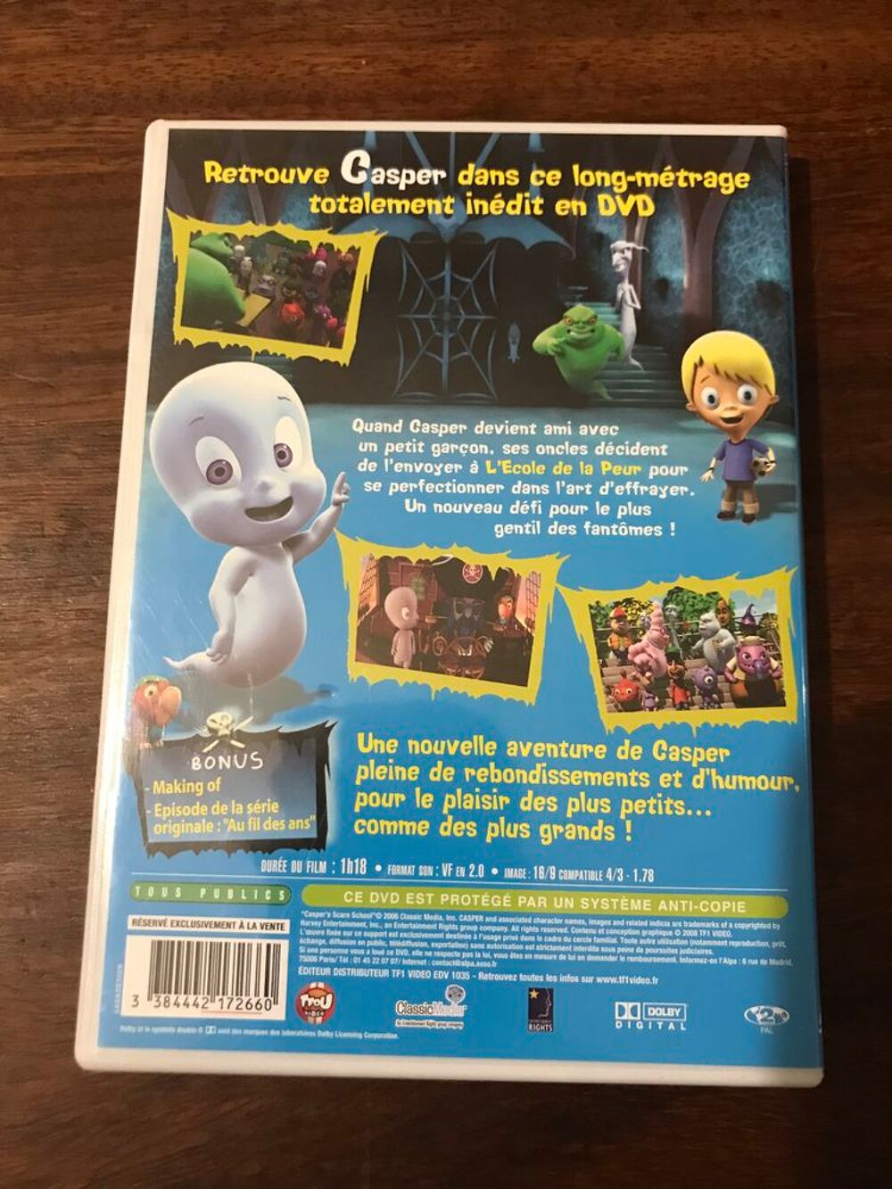 DVD &acute;&acute; Gasper &agrave; l? &eacute;cole de la peur &acute;&acute; Jeux / jouets