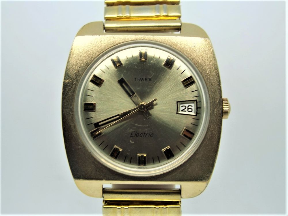 Belle montre Timex Electric plaqu&eacute; or ann&eacute;es 1960 Bijoux et montres