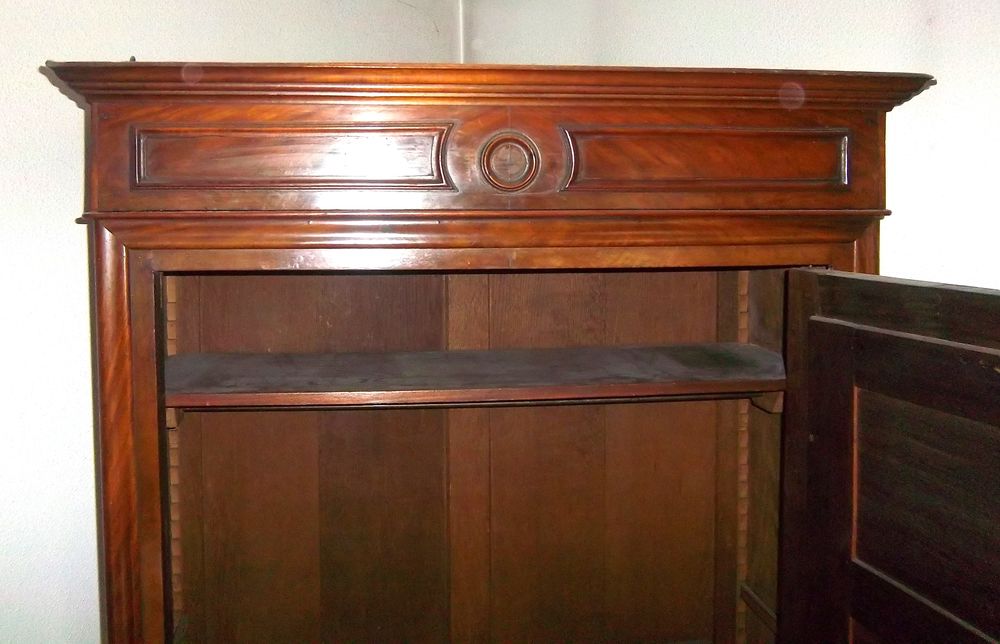 ARMOIRE ANCIENNE TYPE BONNETIERE LINGERE - PORTE AVEC MIROIR Meubles