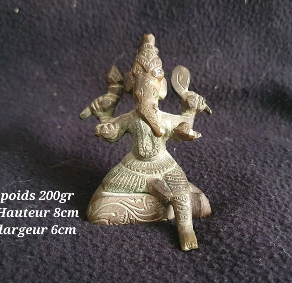 Statuette de voyage ganesh bronze d&eacute;but XXe Décoration