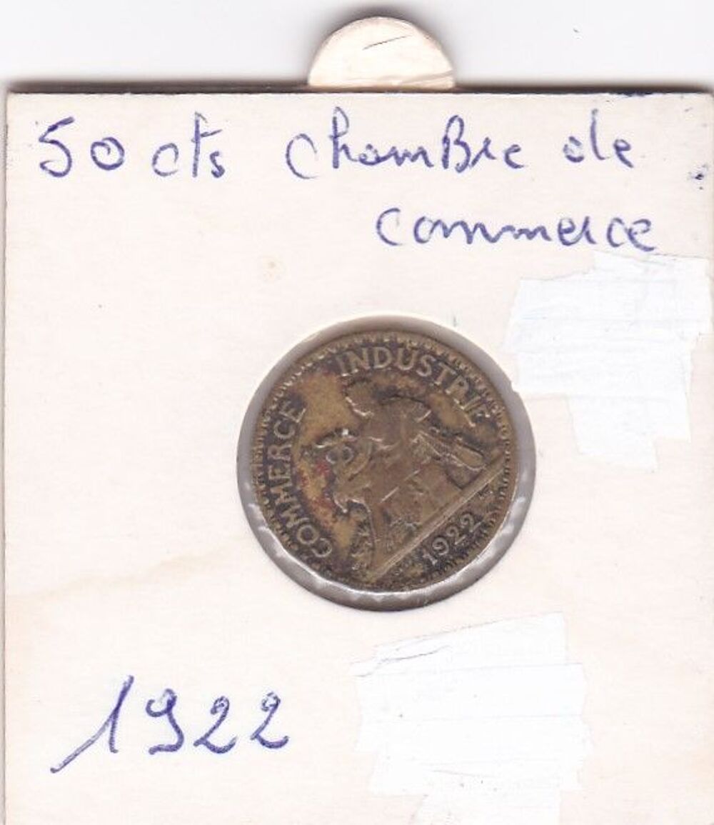 Pi&egrave;ce de 50 centimes Chambres de Commerces 1922 