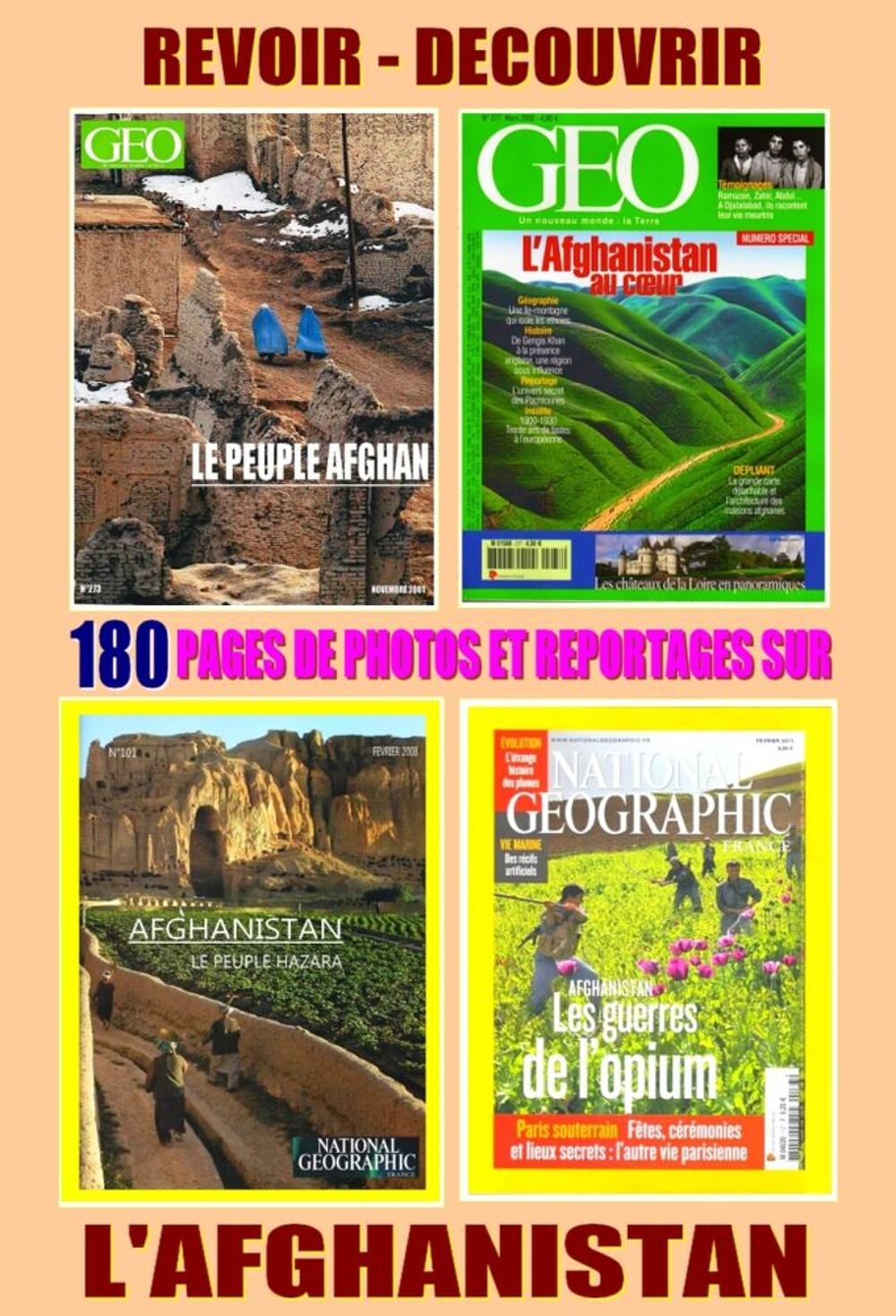 AFGHANISTAN - g&eacute;o - MOYEN ORIENT / prixportcompris Livres et BD