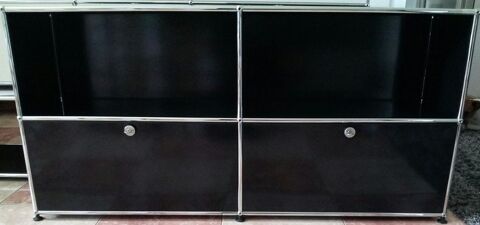 sideboard noir 4 cases usm haller 2 portes  2 niches fond 1350 Provins (77)
