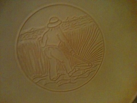 Assiette dessert motif Chaume style gr�s verniss� 15 Bosc-le-Hard (76)