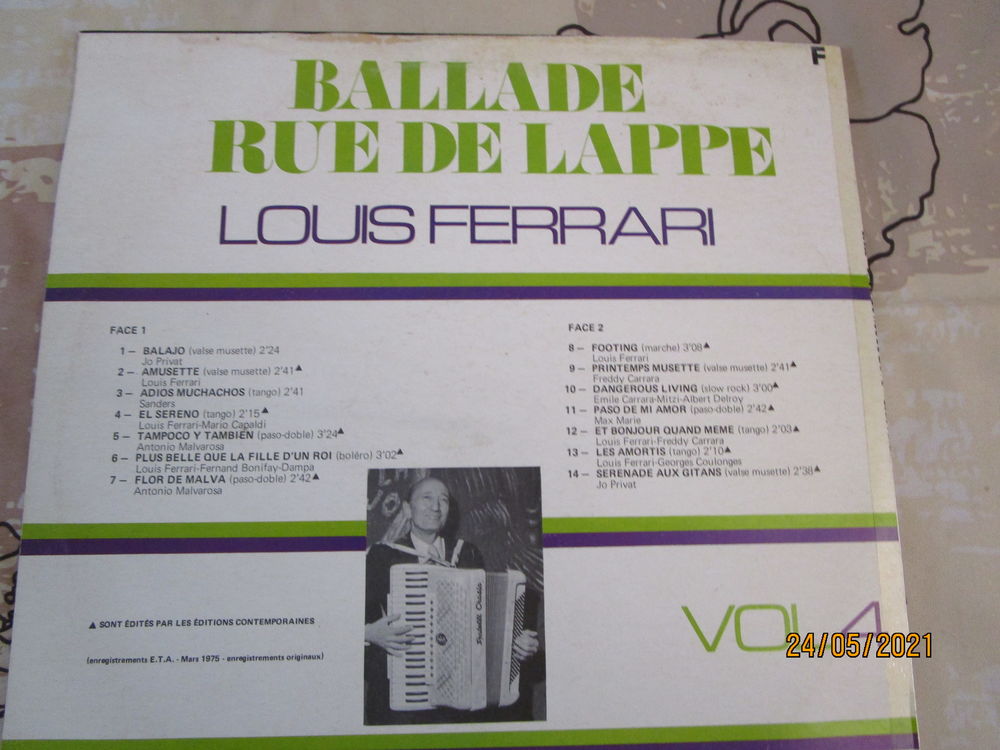 vinyle 33 tours "BALLADE RUE DE LAPPE" volume 4 Audio et hifi