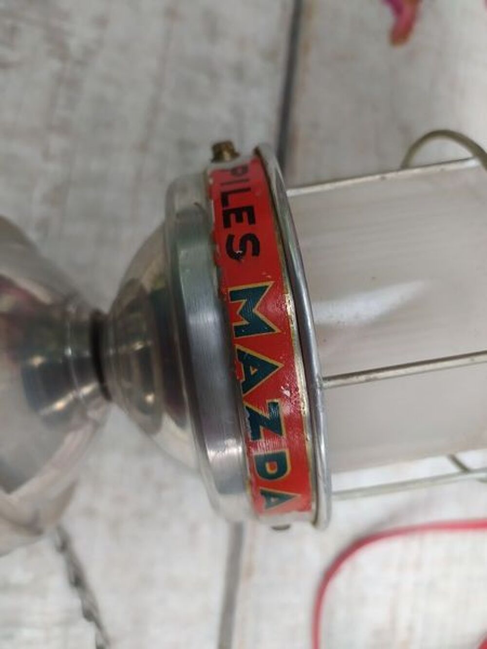 Lampe Publicitaire Piles Mazda Vintage Suspension Garage 