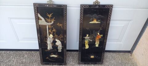 CADRES CHINOIS BOIS NACRE ET PIERRES DURES 30 Cagnes-sur-Mer (06)