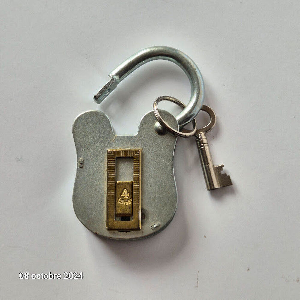 Cadenas Corps en laiton nickel&eacute;, avec 2 clefs, neuf, en par Jardin