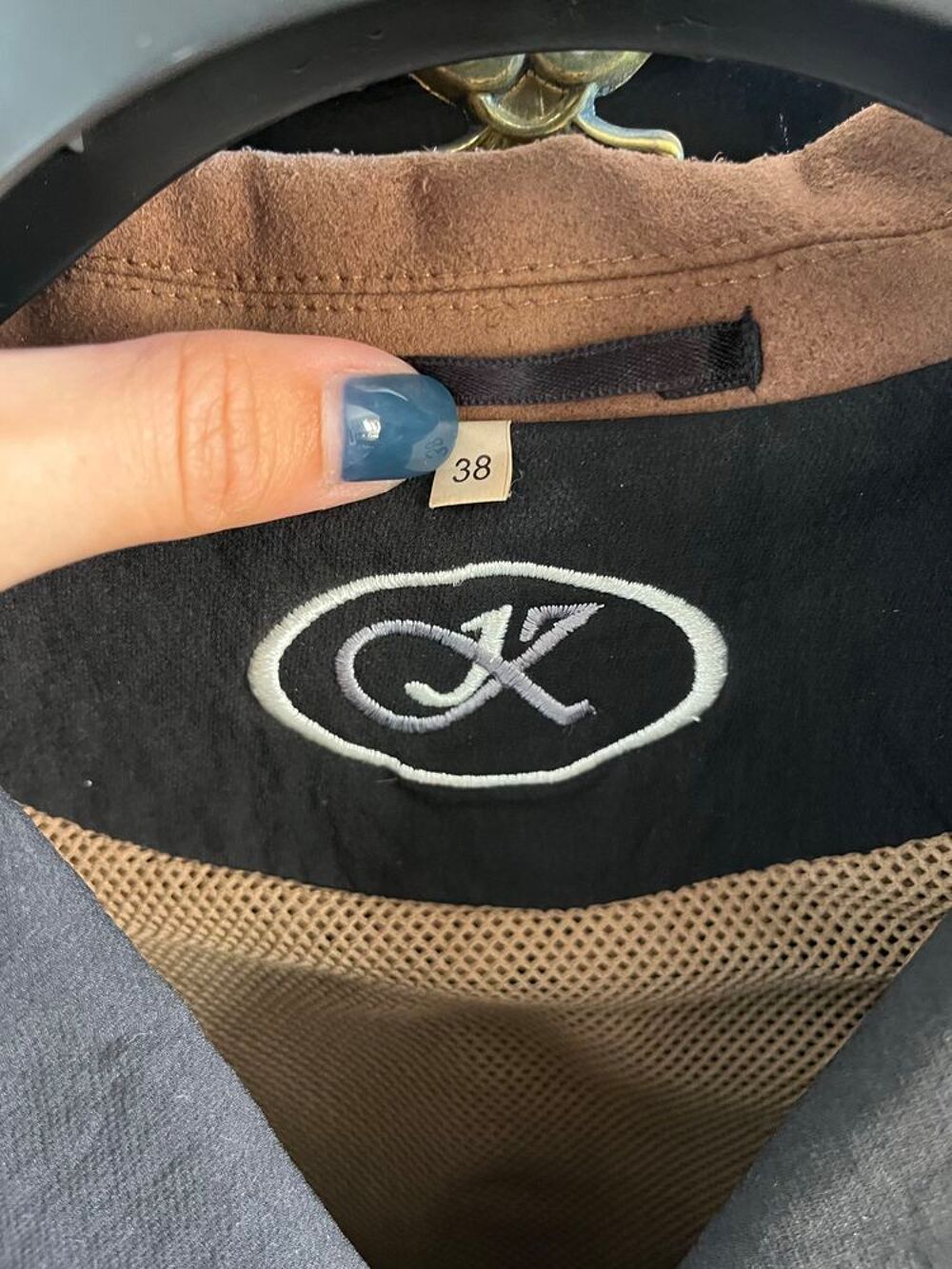 Veste de concours &eacute;quitation noire et camel Sports