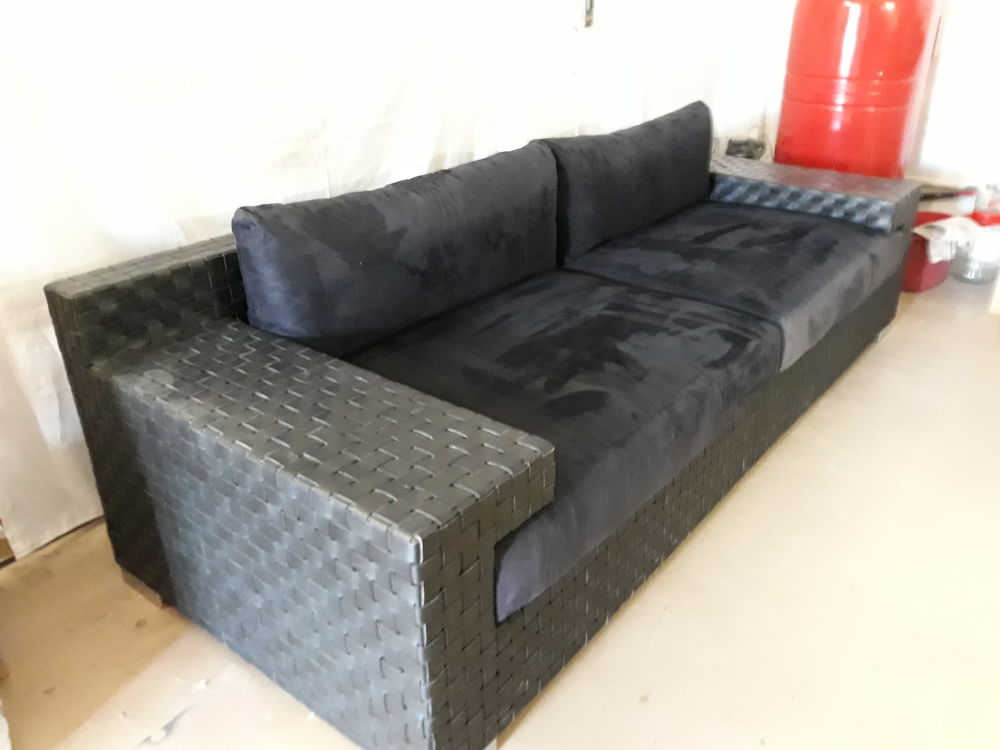 CANAPE CUIR NOIR Meubles