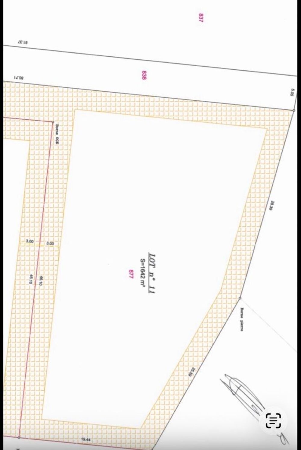 Vente Terrain Terrain constructible 1640m2 Favars