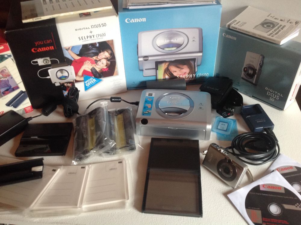 CANON IXUS 50 + SELPHY CP600 + KP-108IP &Eacute;TAT NEUF
Photos/Video/TV