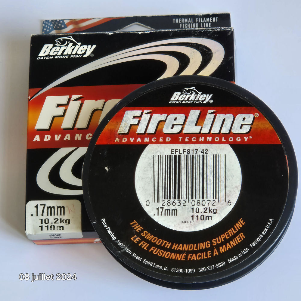 Tresse Berkley Fireline Fused Original - Smoke - 110 m, 0.17 Sports