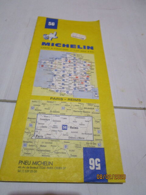 carte MICHELIN n°56 PARIS REIMS 5 Chanteloup-en-Brie (77)