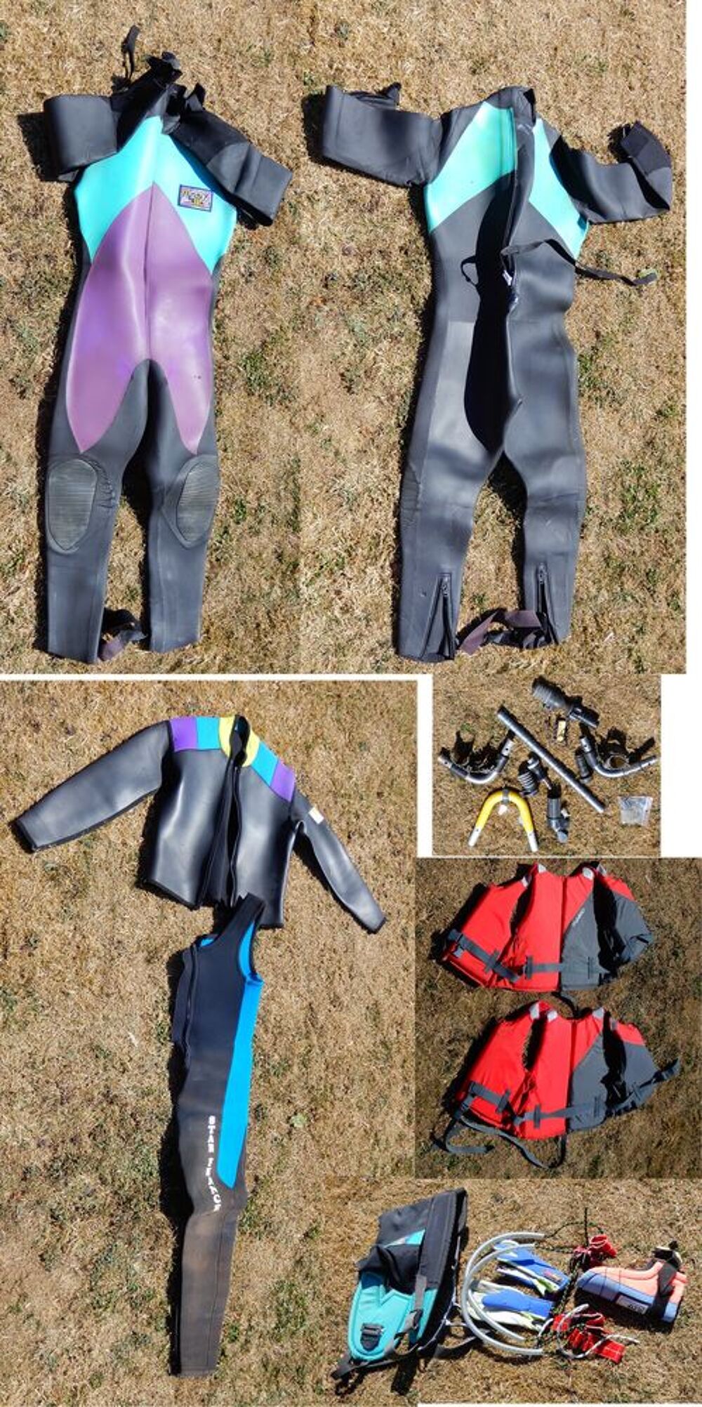 pack planche &agrave; voile avec combinaison et accessoires Sports