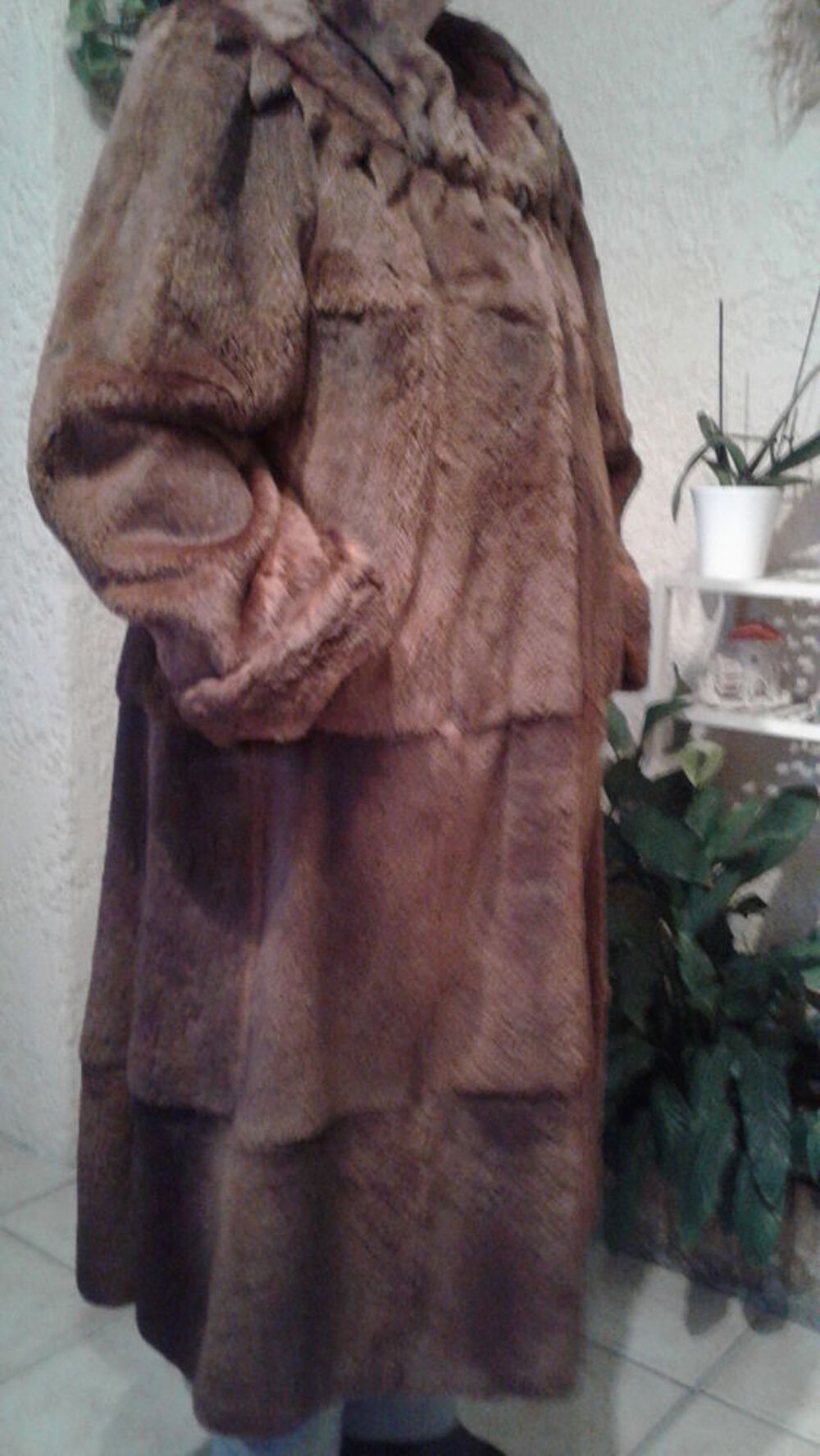 Manteau long vison v&eacute;ritable Vêtements