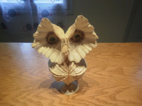 Chouette  en coquillage  60 Savonni�res (37)