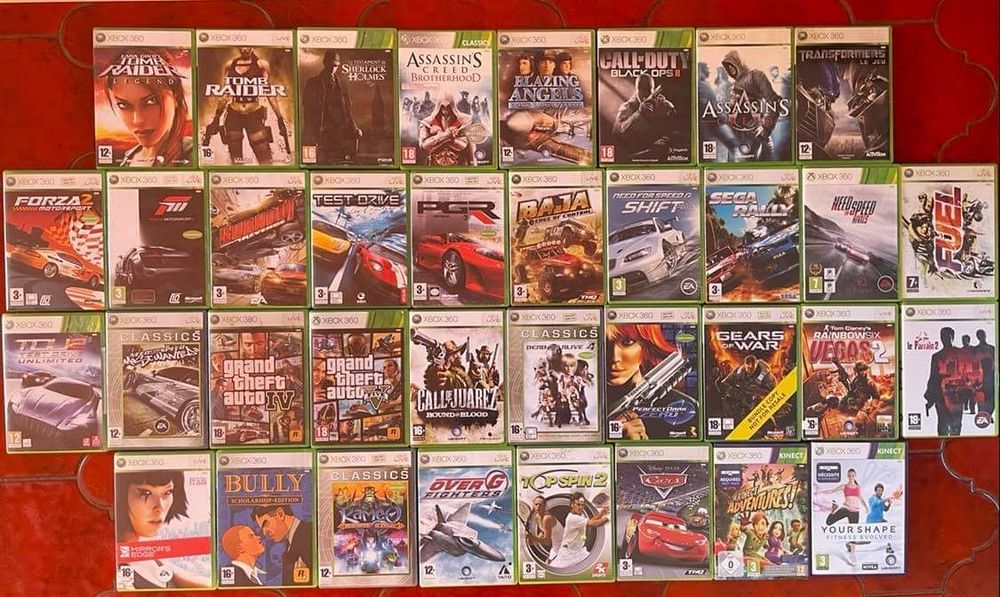 Lot Xbox 360 avec kinect+volant+ 3 manettes et 36 jeux Consoles et jeux vidéos