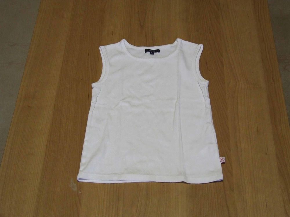 Tee-shirt, d&eacute;bardeur sans manches, Blanc, 8&nbsp;ans, TBE Vêtements enfants