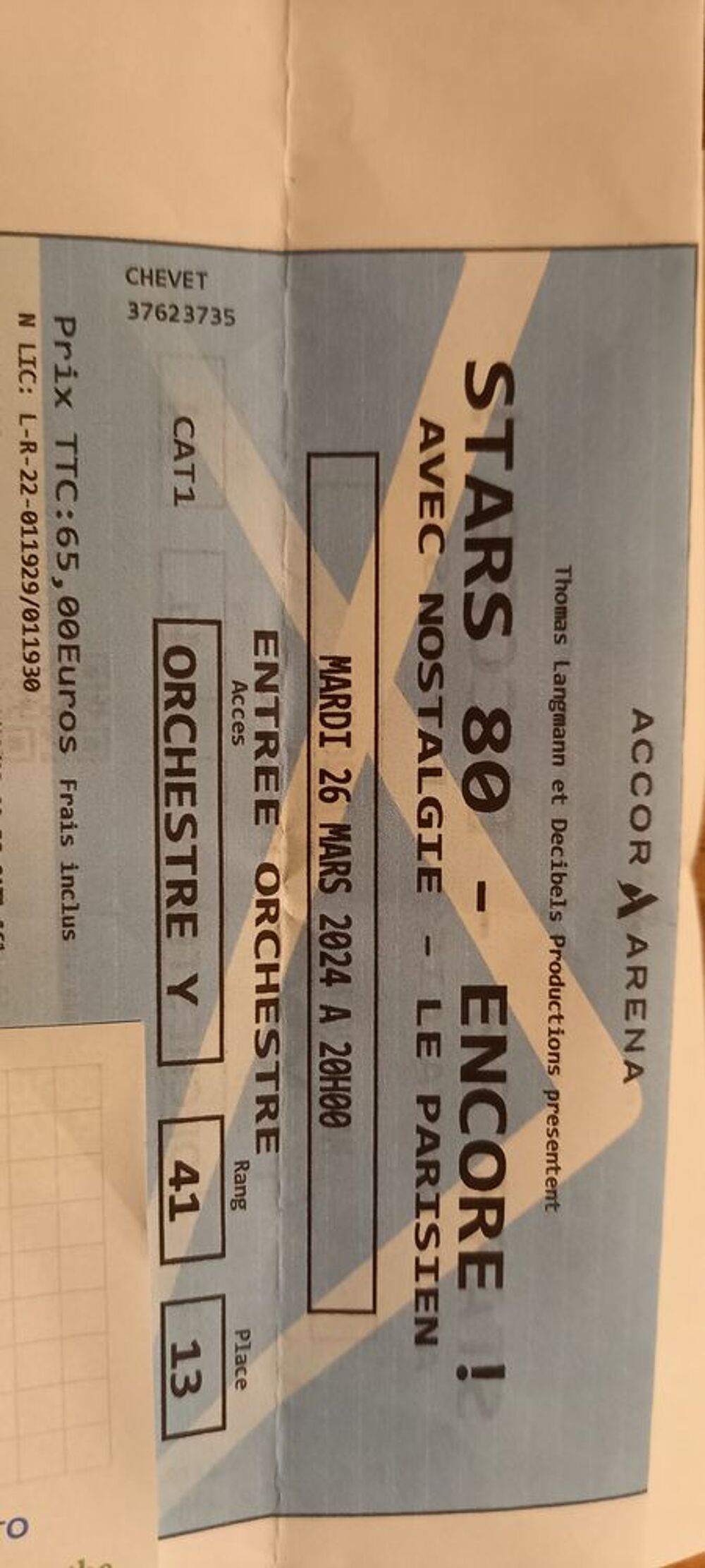 Billets stars 80 encore Billetterie