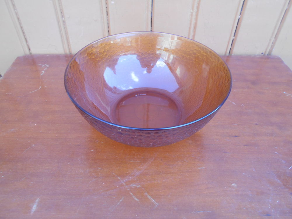 SALADIER verre jaune " Duralex " Décoration
