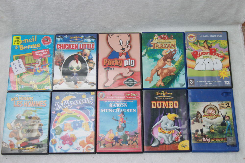9 DVD dessins anim&eacute;s 1 euro le DVD DVD et blu-ray