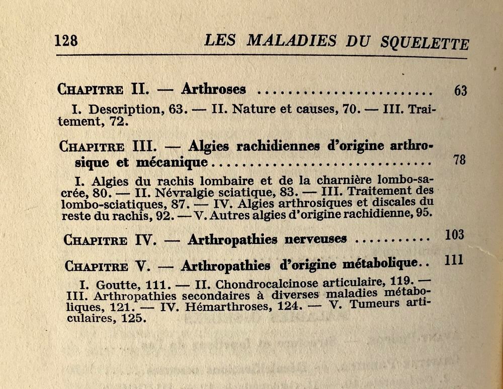 Les maladies de squelette de F.Coste ; Livre de 128 pages Livres et BD