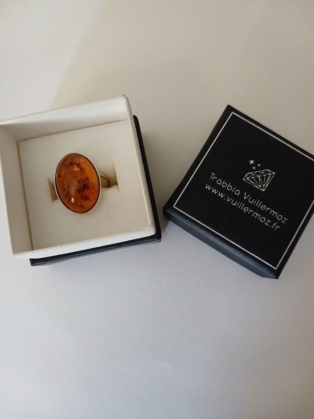 Bague ambre de la baltique &amp; argent 925 Bijoux et montres