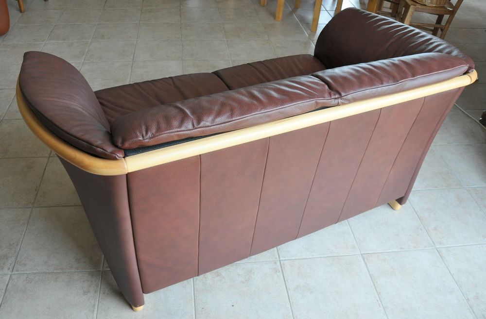 Canap&eacute; cuir et bois Meubles