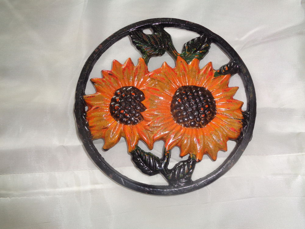 dessous de plat en fonte : les tournesols Décoration