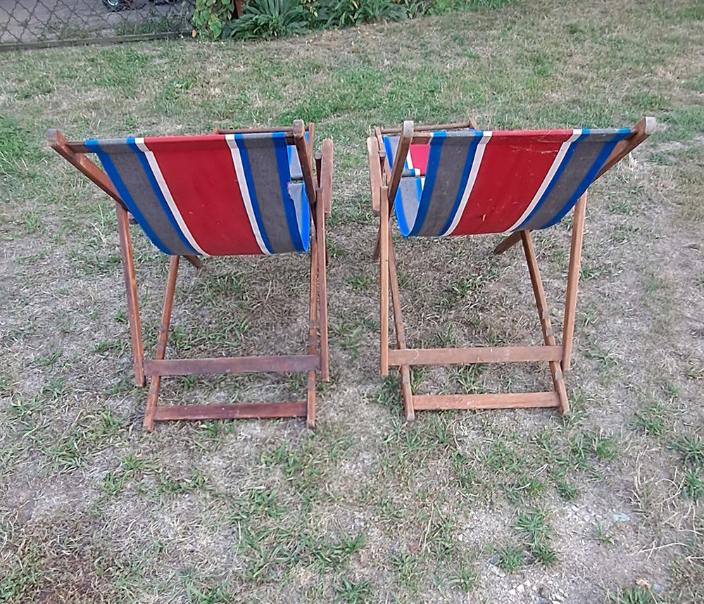 Duo de Chaises Longues Anciennes Meubles