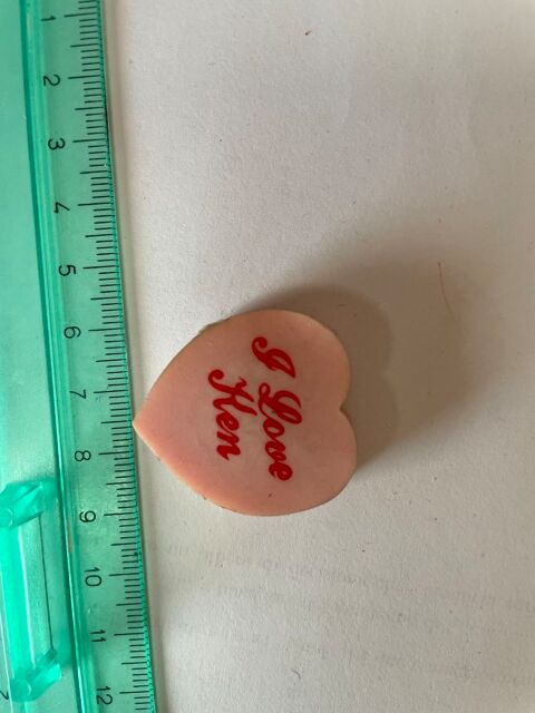 Gomma gomme eraser collection coeur rose avec ecriture 8 Bures-sur-Yvette (91)