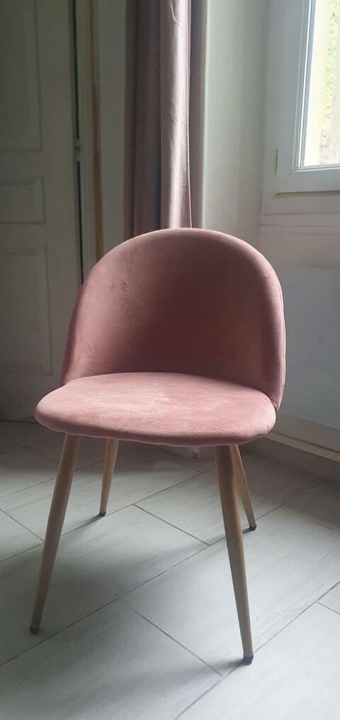 2 chaises en velours rose Marseille 14 (13)