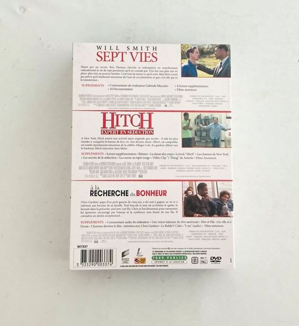 COFFRET DE TROIS DVD DE FILMS DE WILL SMITH Photos/Video/TV