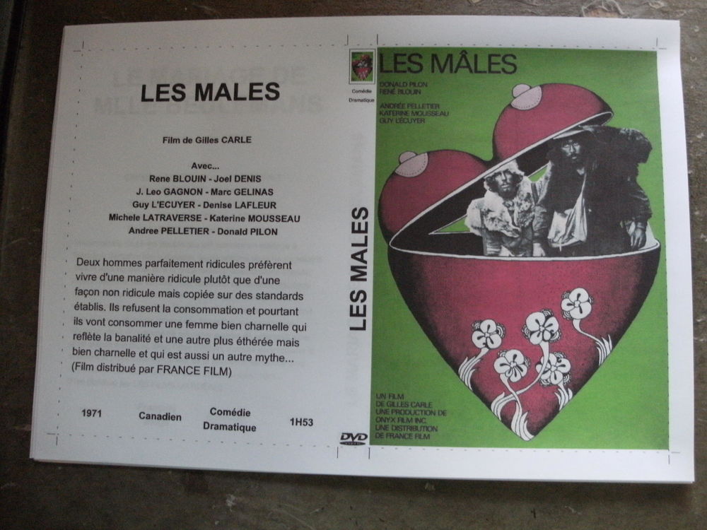 Film : " Les males " DVD et blu-ray