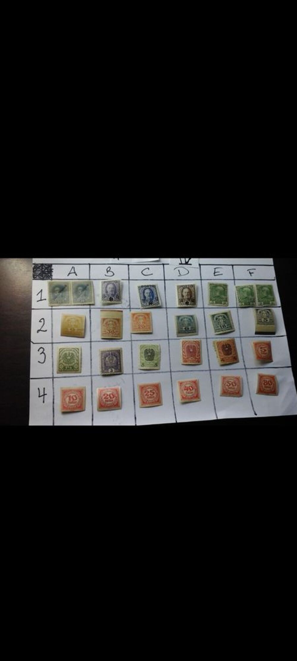 d'anciens timbres 
