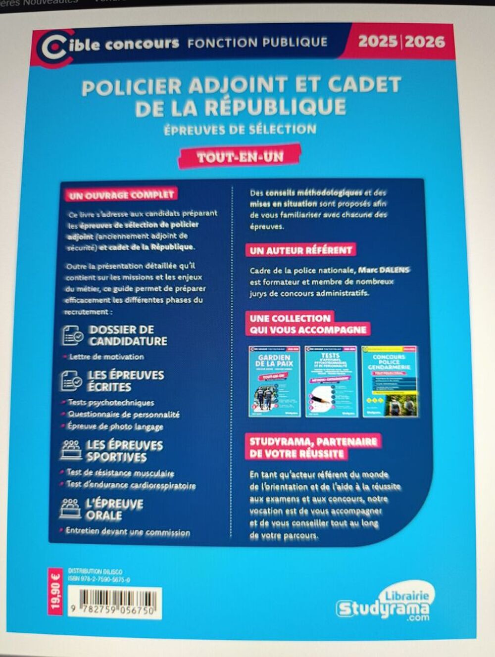 Livre neuf pour concours Policier Adjoint / Cadet R&eacute;publique Livres et BD