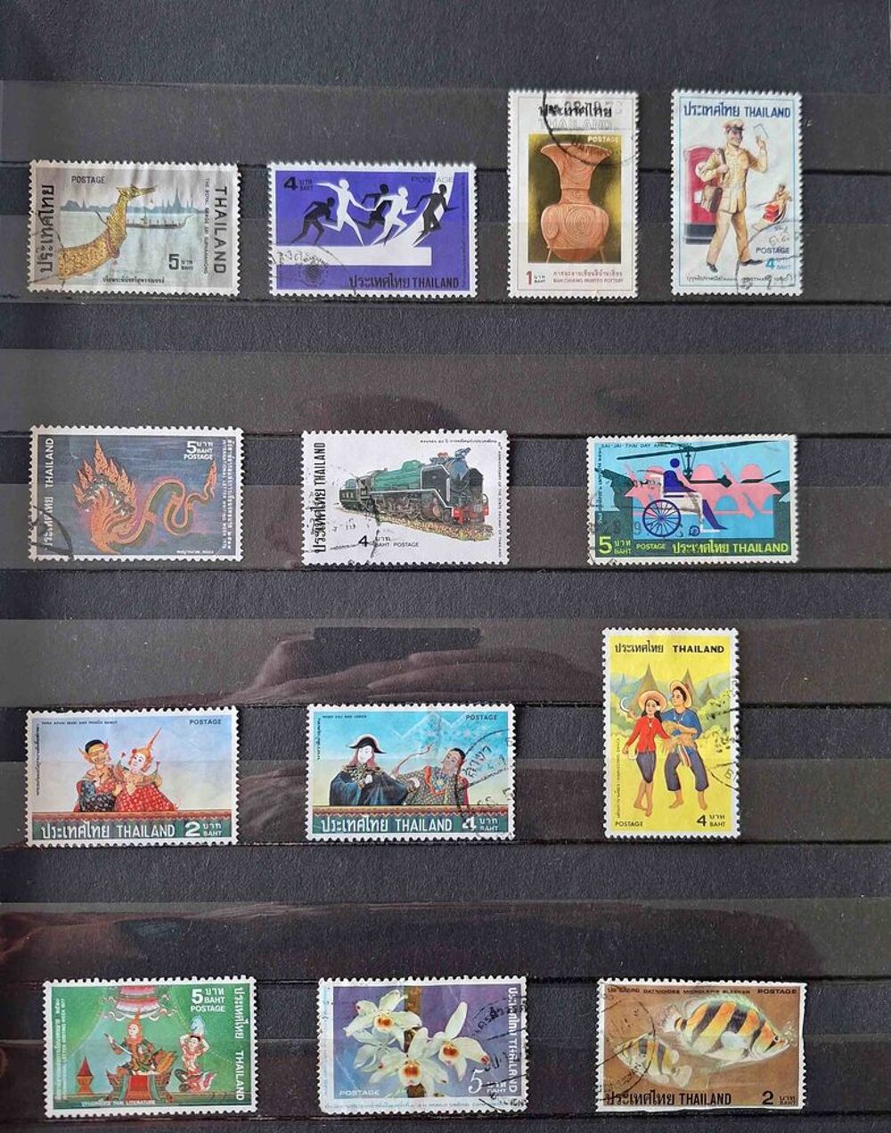 S&eacute;rie de timbres de collection de Tha&iuml;lande 