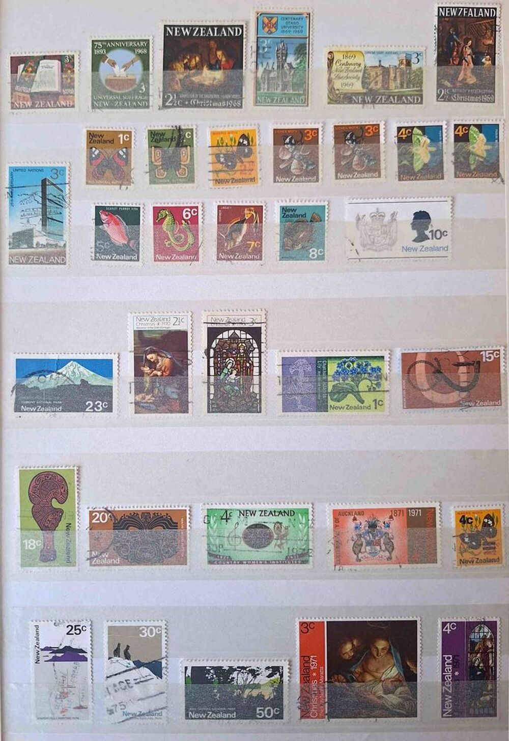 S&eacute;rie de timbres de collection de Nouvelle Z&eacute;lande 