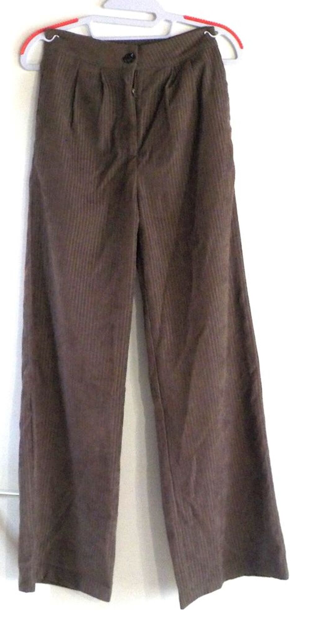 PANTALON SHEIN MARRON Fines rayures ton sur ton Taille XS Vtements