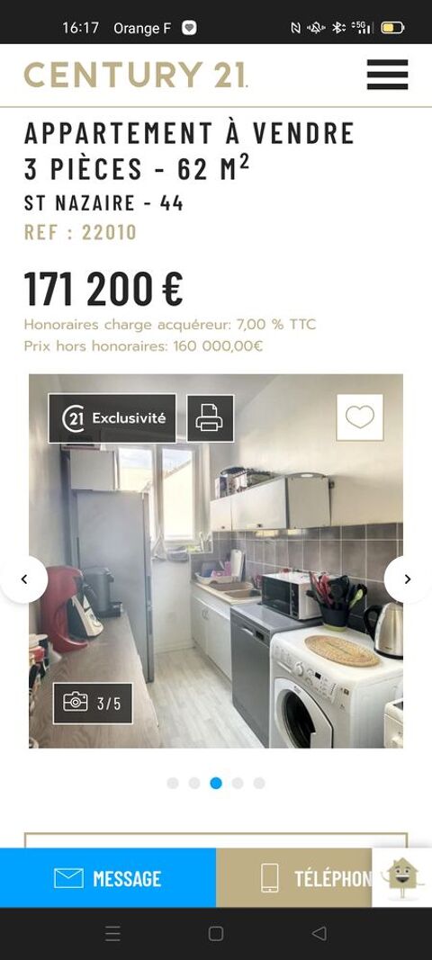  Appartement � louer 3 pi�ces 60 m�