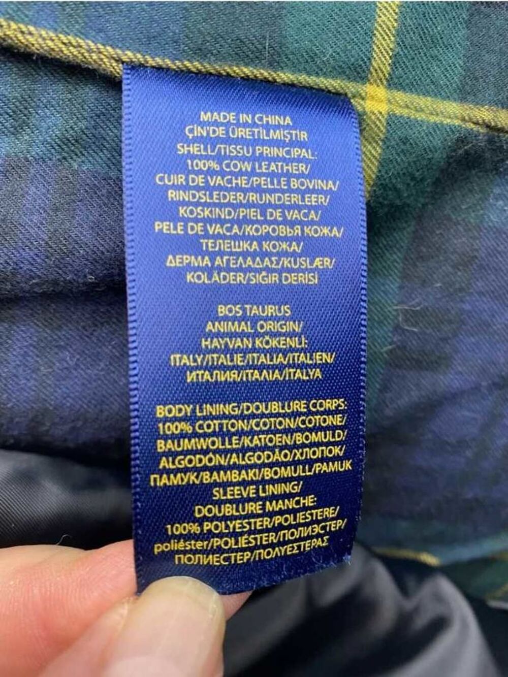 Veste en cuir Ralph Lauren noire pour homme taille S, neuve et d'origine Vêtements