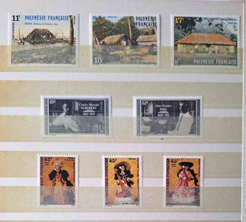 S&eacute;rie de timbres de collection de Polyn&eacute;sie fran&ccedil;aise 