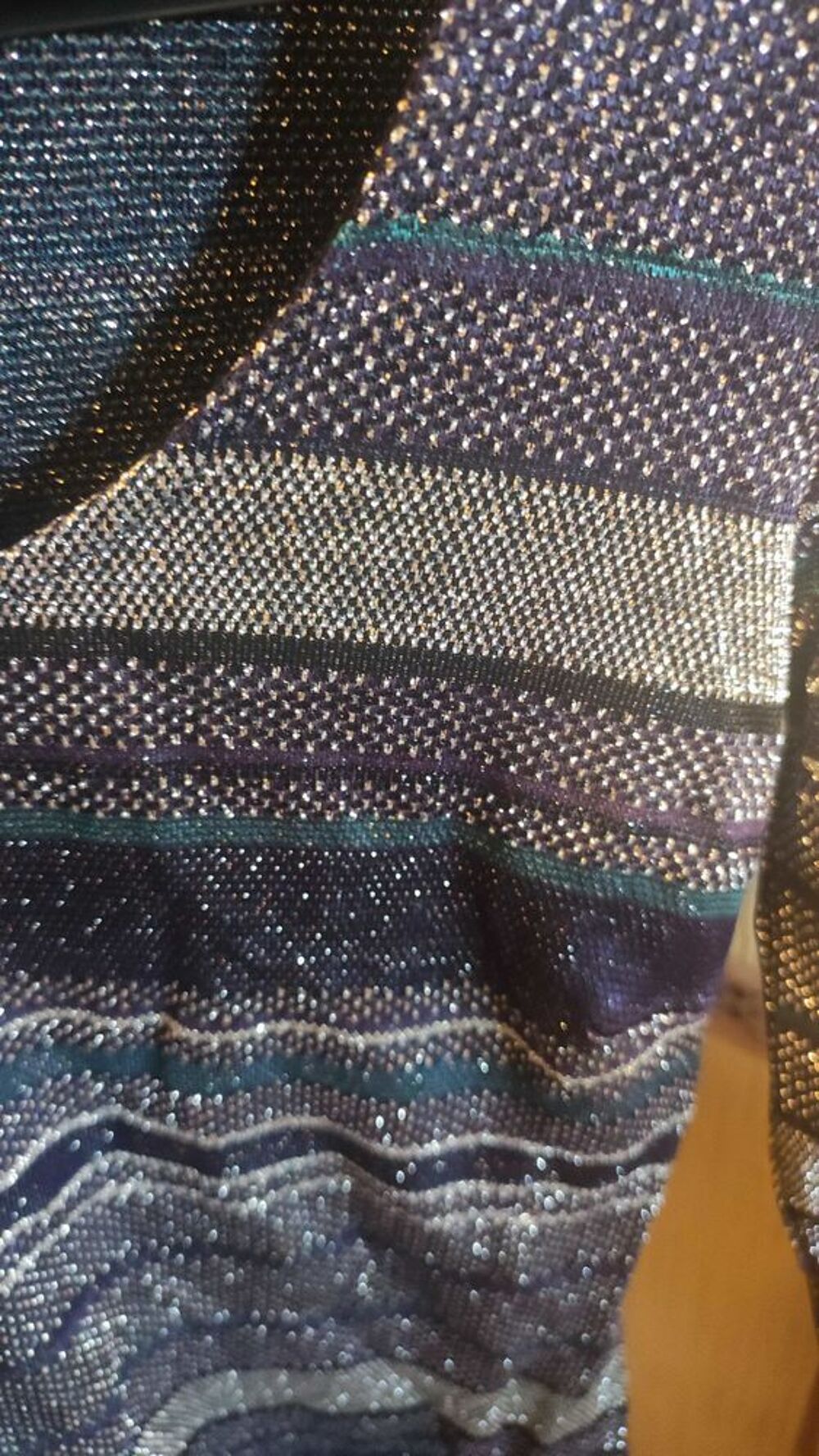 Tr&egrave;s joli haut avec fibres m&eacute;tallis&eacute;es argent&eacute;es Patrizia Pepe T36 Vêtements
