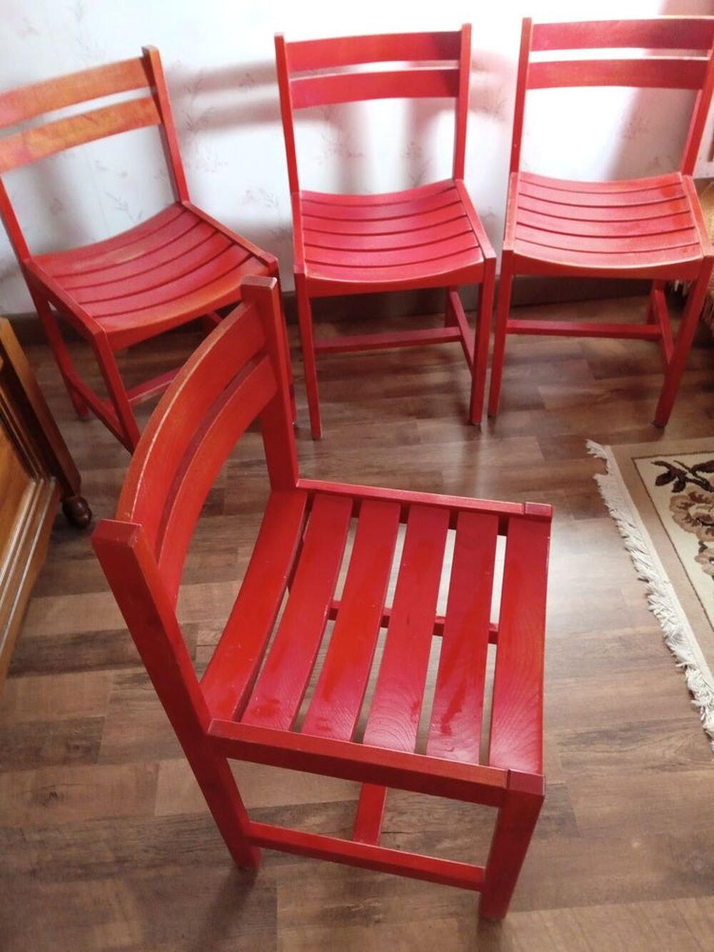 4 chaises en bois Meubles