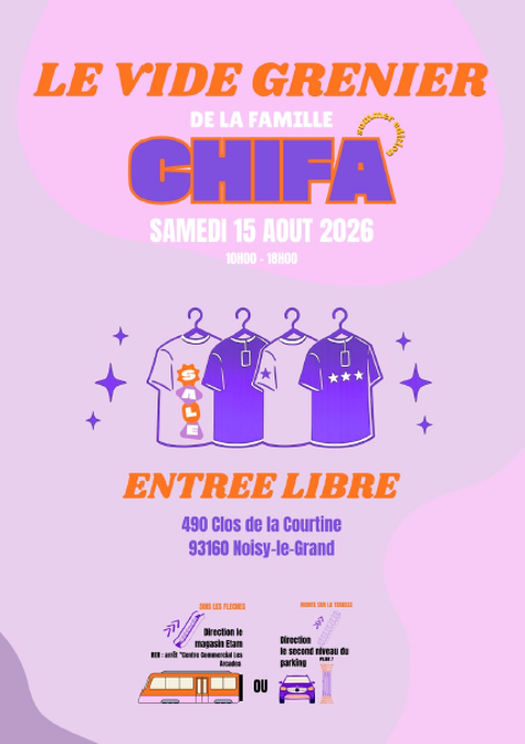 Vide grenier de la famille Chifa Noisy-le-Grand (93)