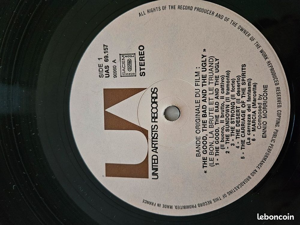 Vinyle 33t ?Le Bon, La Brute et Le Truand? (United Artists, CD et vinyles