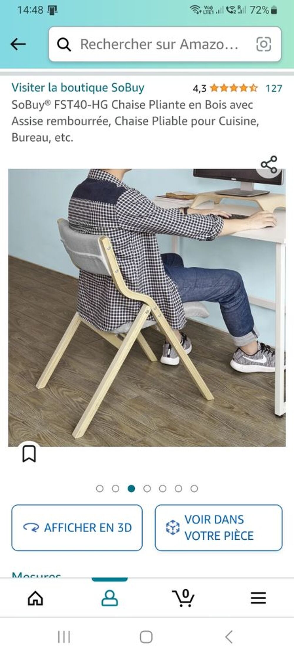 chaises pliantes bois tissus beige haute qualit&eacute; Meubles