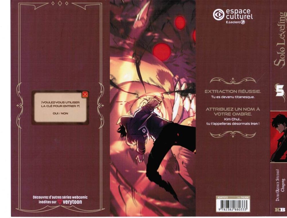 LOT Solo Leveling [Jaquette . 2 sous-bocks . 3 ex-libris] Livres et BD